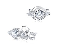 Elegant CZ Stone Silver Ear Stud STS-5072